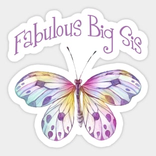 Fabulous Big Sister Butterfly Sticker